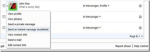 Web Messenger in Hotmail
