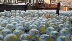 Wereldbollen in de Prinsengracht