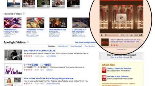 YouTube en Sony zetten in op interest based advertising