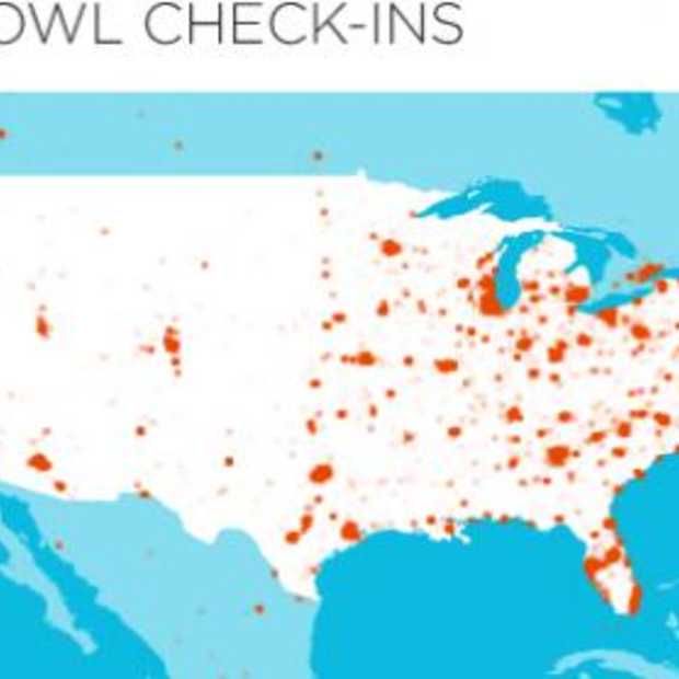 200.000 Foursquare check-ins tijdens de Super Bowl