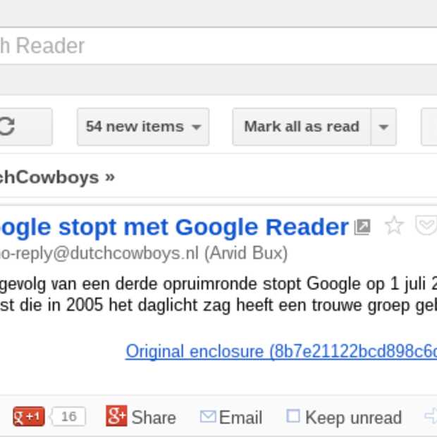 Alternatieven voor Google Reader