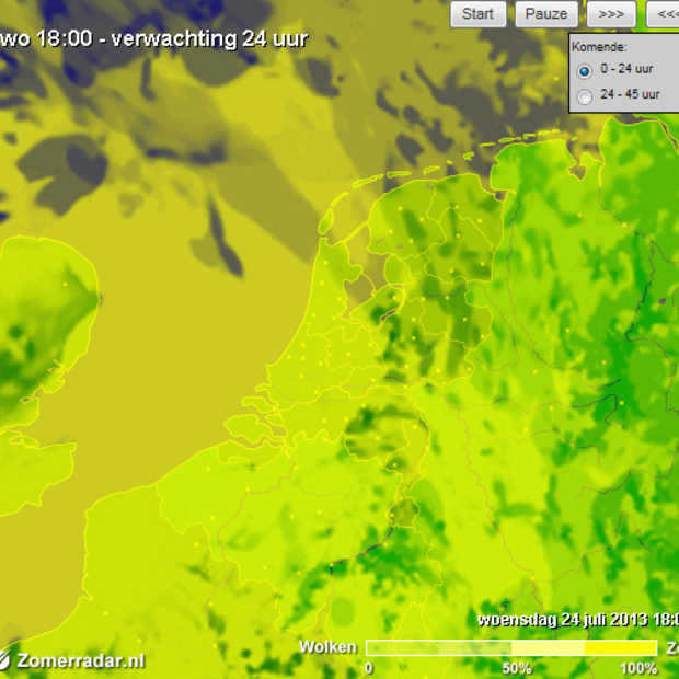 Altijd weten waar de zon schijnt met Zomerradar