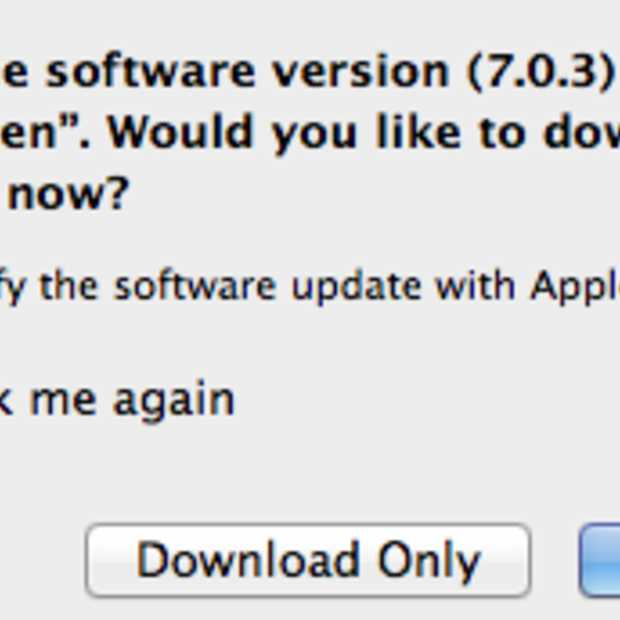 Apple update iOS naar 7.0.3