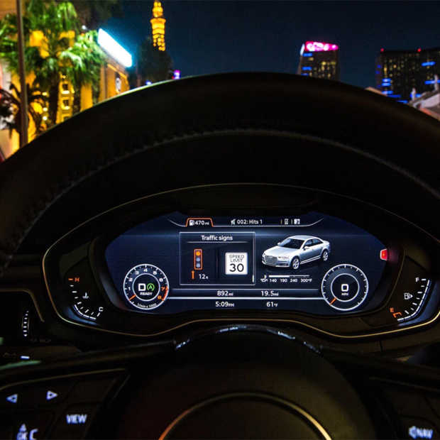 Audi technologie die bestuurders helpt rode lichten te vermijden