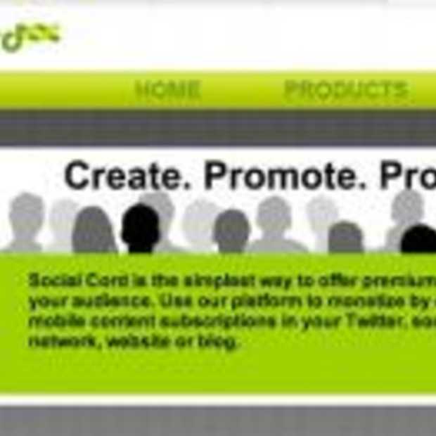 Betalen voor Twitter met Social Cord