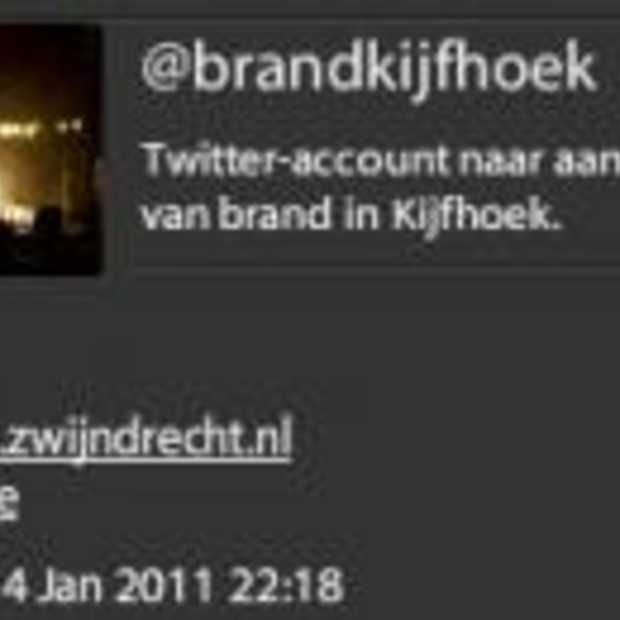 Brand in Zwijdrecht: Gemeente heeft het begrepen, uur later Twitteraccount: @brandkijfhoek