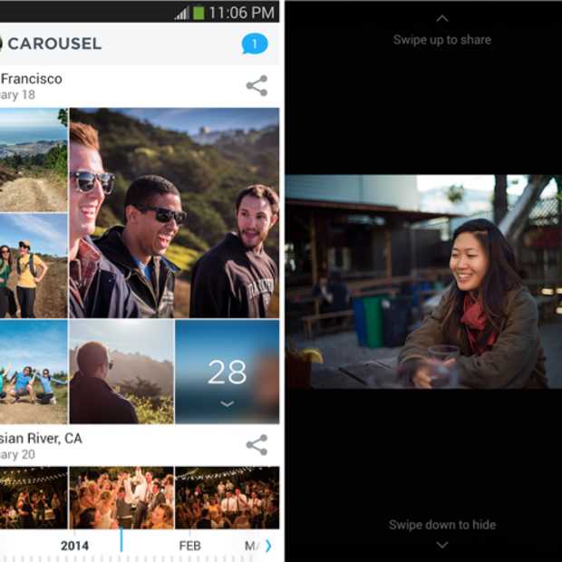 Carousel app verbetert fotomogelijkheden voor Dropbox