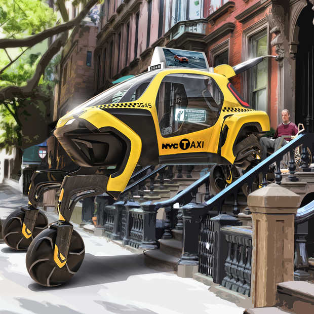 Dit Walking Car Concept lijkt op een AT-AT Walker uit Star Wars