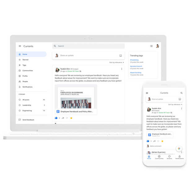 Google Currents vervangt Google+ voor alle G Suite-klanten