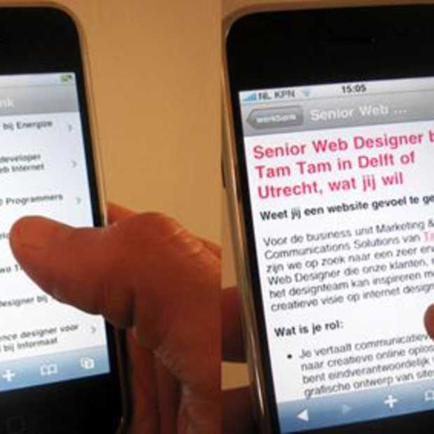 Eerste Nederlandse vacaturesite met speciale iPhone-versie