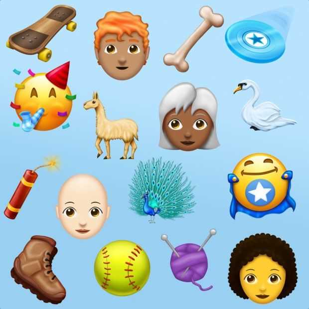 Zo gaan de 2018 kandidaat-emoji er ongeveer uitzien