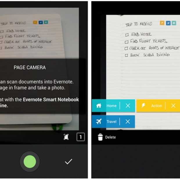 Evernote voor Android krijgt ondersteuning Page Camera