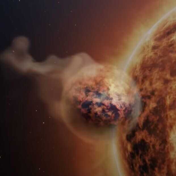 James Webb spot zandwolken en waterdamp op een exoplaneet