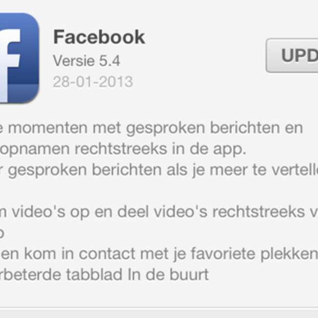 Facebook voegt opnemen en uploaden van video toe aan iOS app