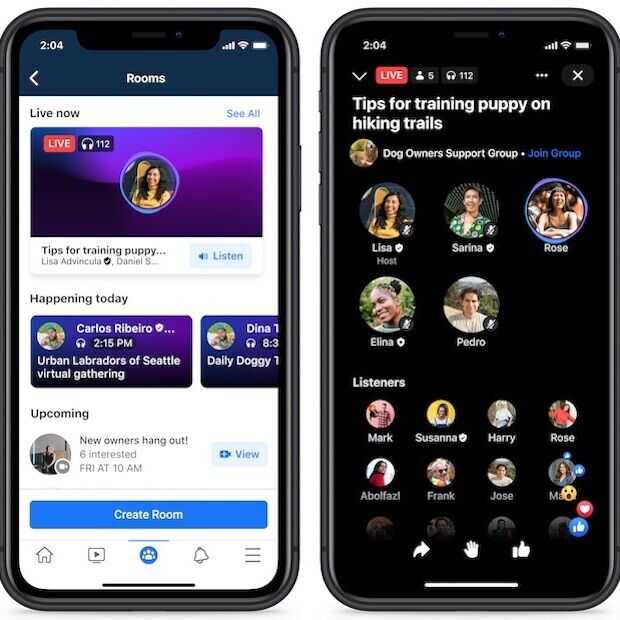 Facebook werkt met Live Audio Rooms aan een eigen ‘Clubhouse’