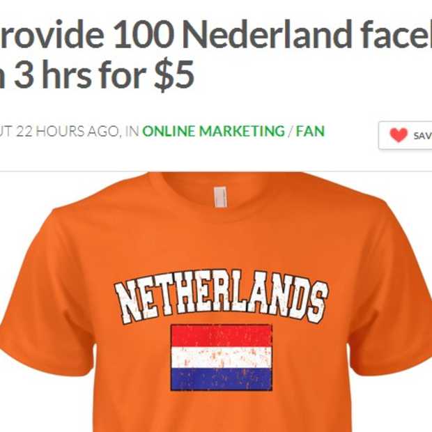 Fiverr: 100 Nederlandse Facebook-likes voor minder dan 3 euro 65