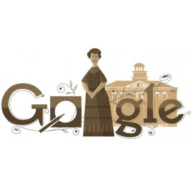 Google Doodle: Aletta Jacobs ter ere van het 100-jarig vrouwenkiesrecht