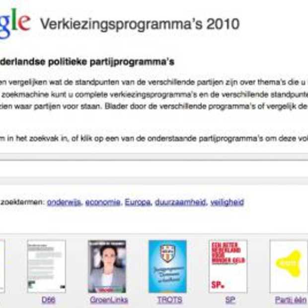 Google maakt partijprogramma's doorzoekbaar