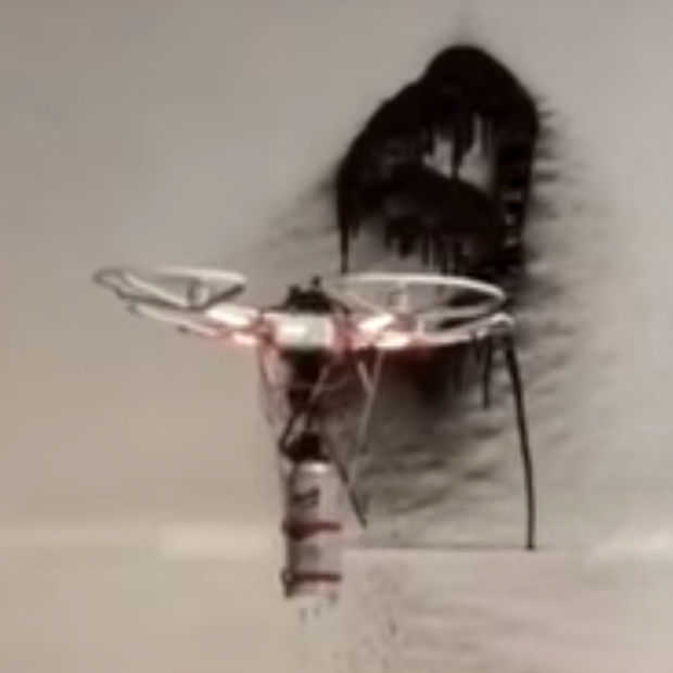 Oei: drone geprogrammeerd om semi-autonoom graffiti te spuiten