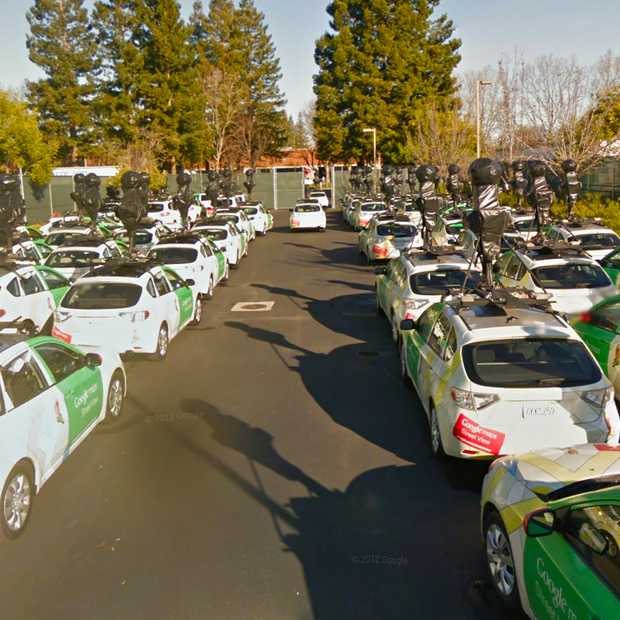 Het leger Street View Auto's van Google