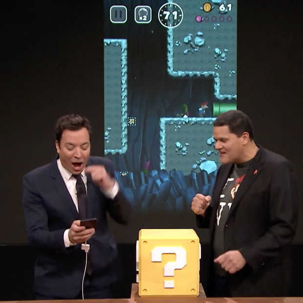 Nintendo toont Super Mario Run en Switch-console bij Jimmy Fallon