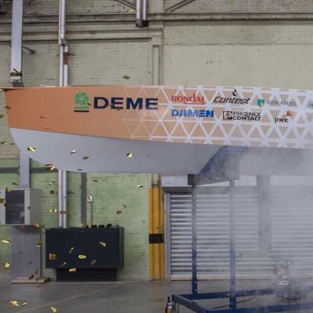 Vliegende waterstofboot van TU Delft