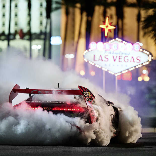 Going viral: Ken Block met Audi S1 Hoonitron in Las Vegas