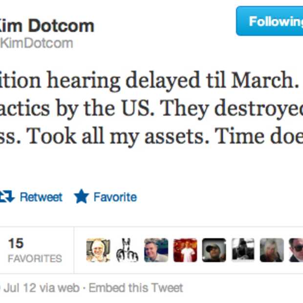 Kim Dotcom zal voorlopig nog niet uitgeleverd worden