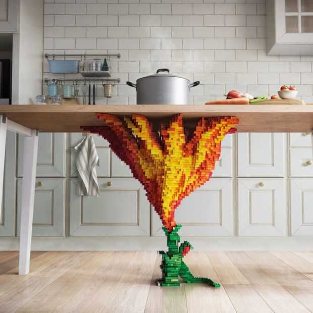 Deze campagnes met Lego-sculpturen zijn echt prachtig