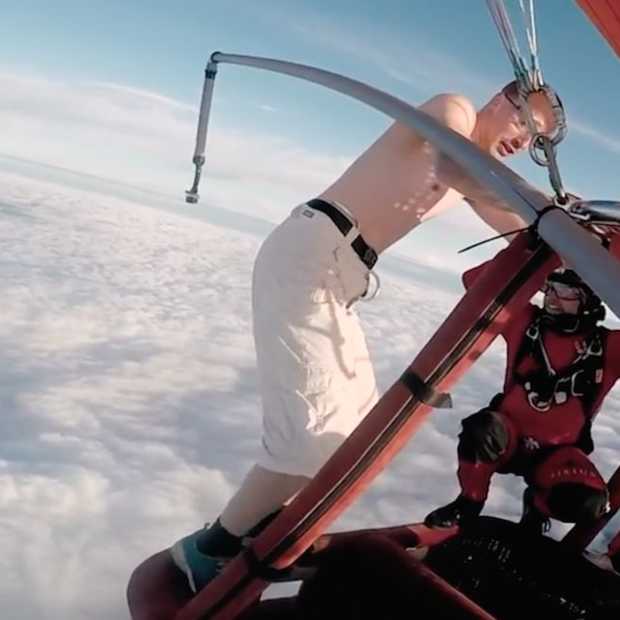Must see: deze man springt uit een luchtballon zonder parachute