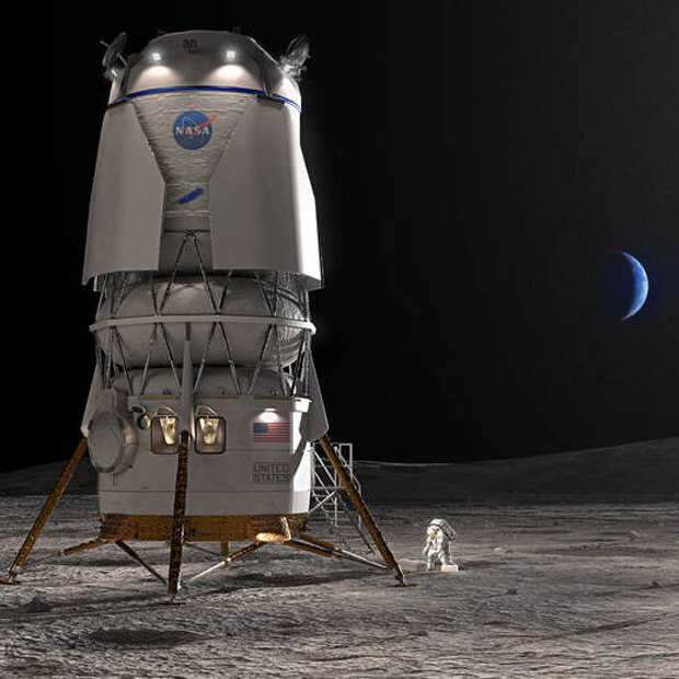 Blue Origin verantwoordelijk voor bouw van de maanlander