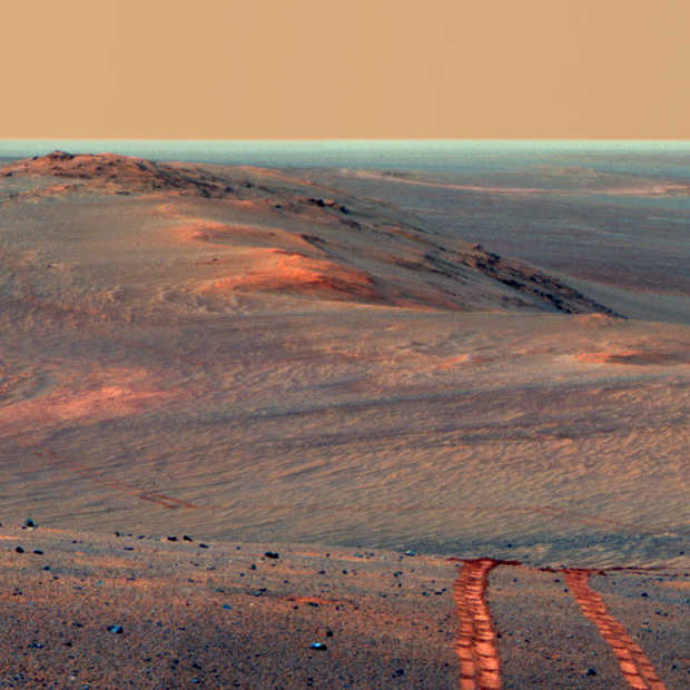 Marsrover Opportunity stopt er na 15 jaar mee
