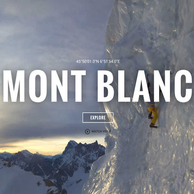 Beklim de Mont Blanc met Google Street View