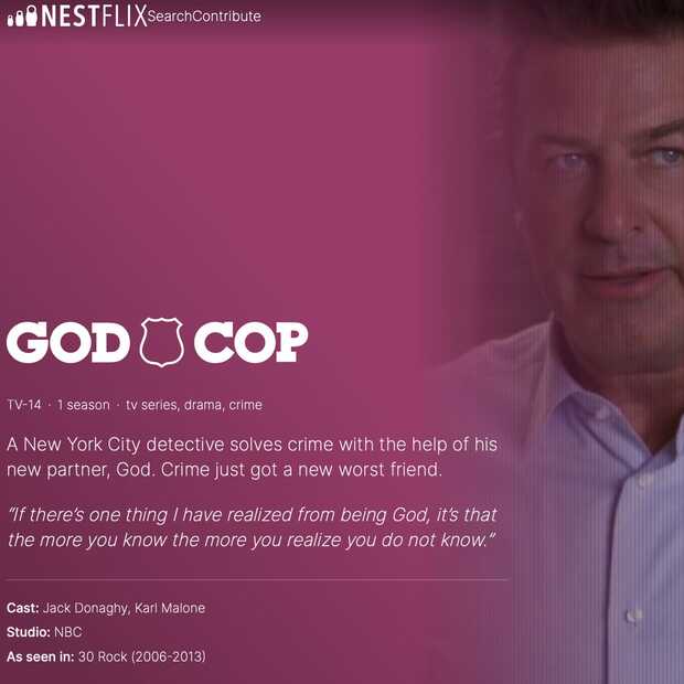 Op Nestflix, de parodie-streamingdienst, vind je alleen maar fake films en series