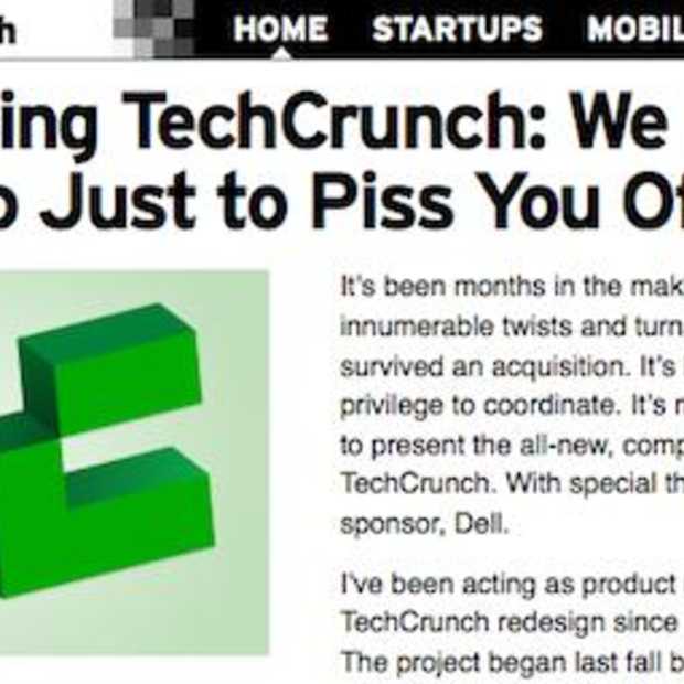 Nieuw design TechCrunch: We Picked This Logo Just to Piss You Off 