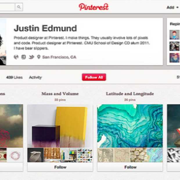 Nieuw design voor Pinterest profielen  