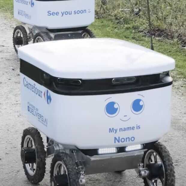 Autonome bezorgrobot Nono treedt in dienst bij Carrefour
