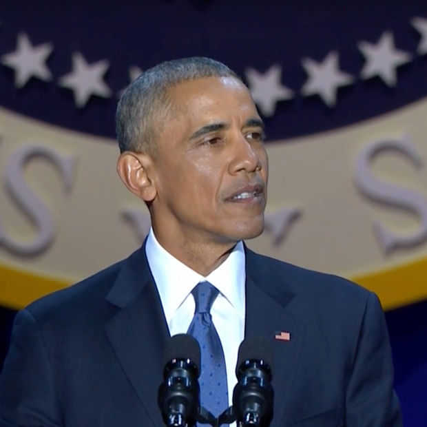 Obama's emotionele afscheid hakt er in, ook op social media