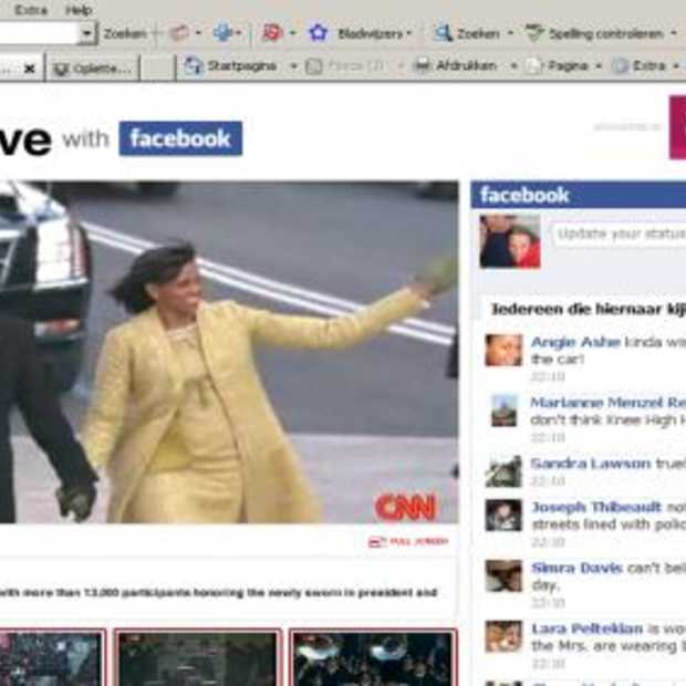 Obama volgen op CNN en Facebook