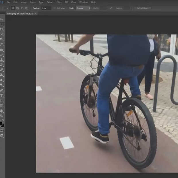 Photoshop skills: zo verwijder je een fietswiel