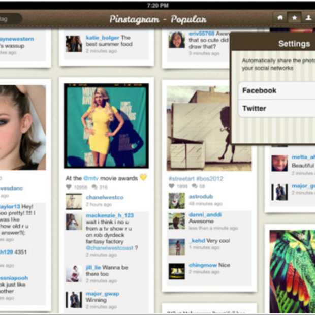 Pinstagram brengt iPad app uit