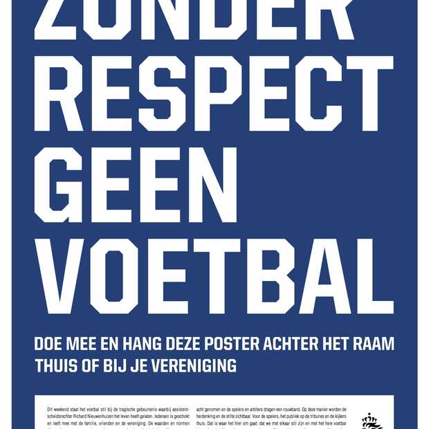 Poster campagne KNVB: 'Zonder respect, geen voetbal'