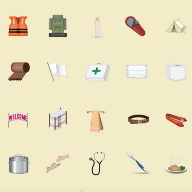 Steun vluchtelingen met Refugee Emojis