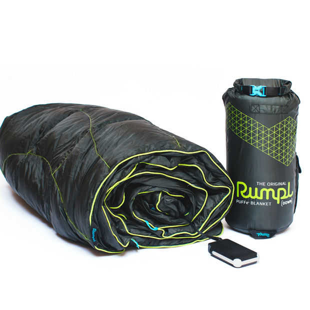 De Rumpl Puffe is een verwarmde high-tech deken op batterijen