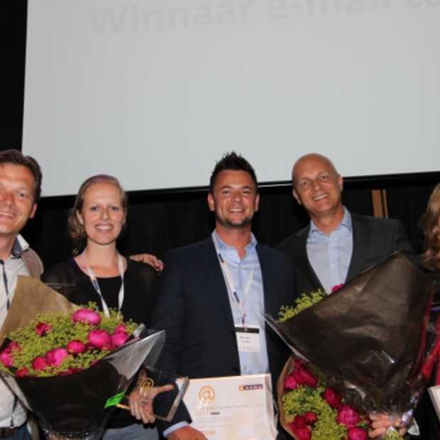 Saartje de Wit (OHRA) en Marktplaats winnaars E-mail Awards 2014