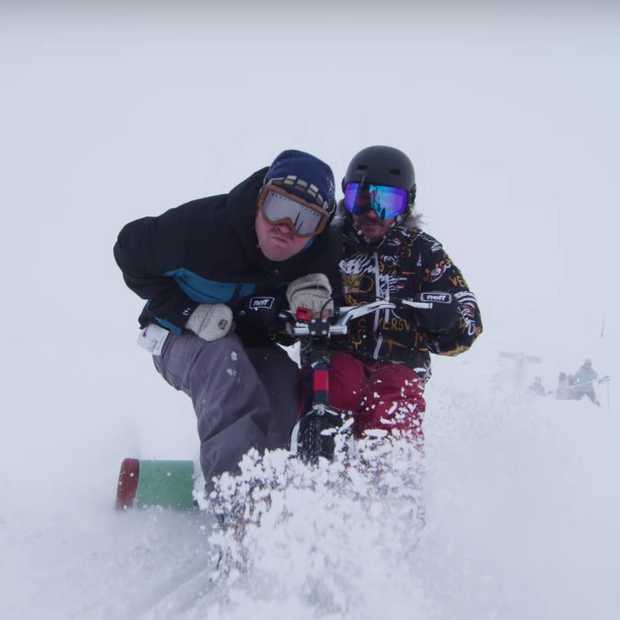 Coole video: deze gasten halen vette stunts uit op fietsjes in de sneeuw