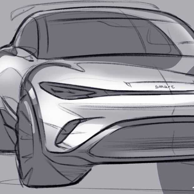 Smart toont tekeningen van nieuwe Crossover EV