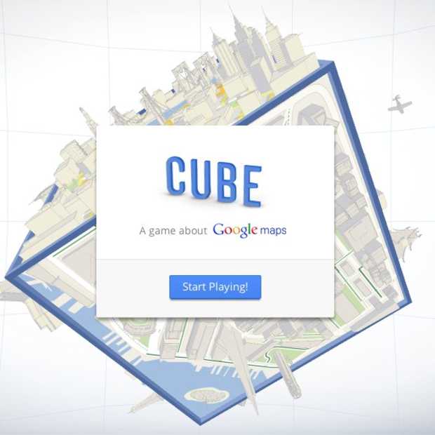 Speel het Google Maps spel; 'Cube'