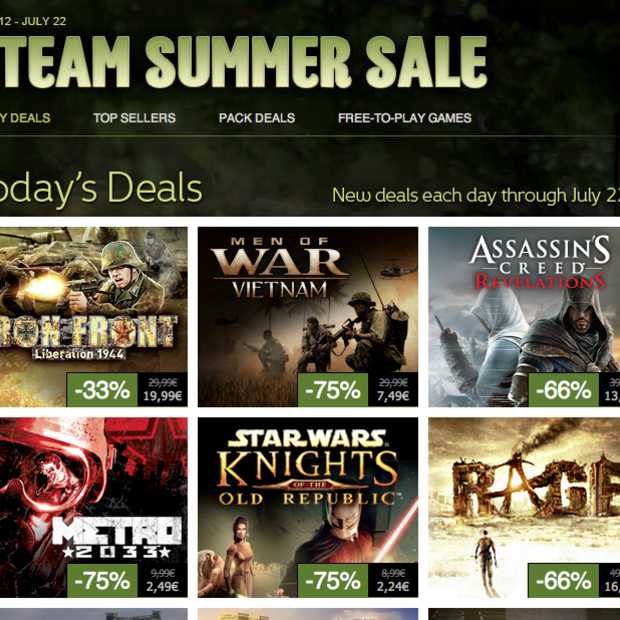 Steam Sale zorgt weer voor aangeslagen beurzen