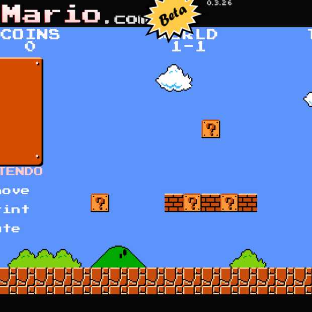 Super Mario Bros. te spelen vanuit je browser